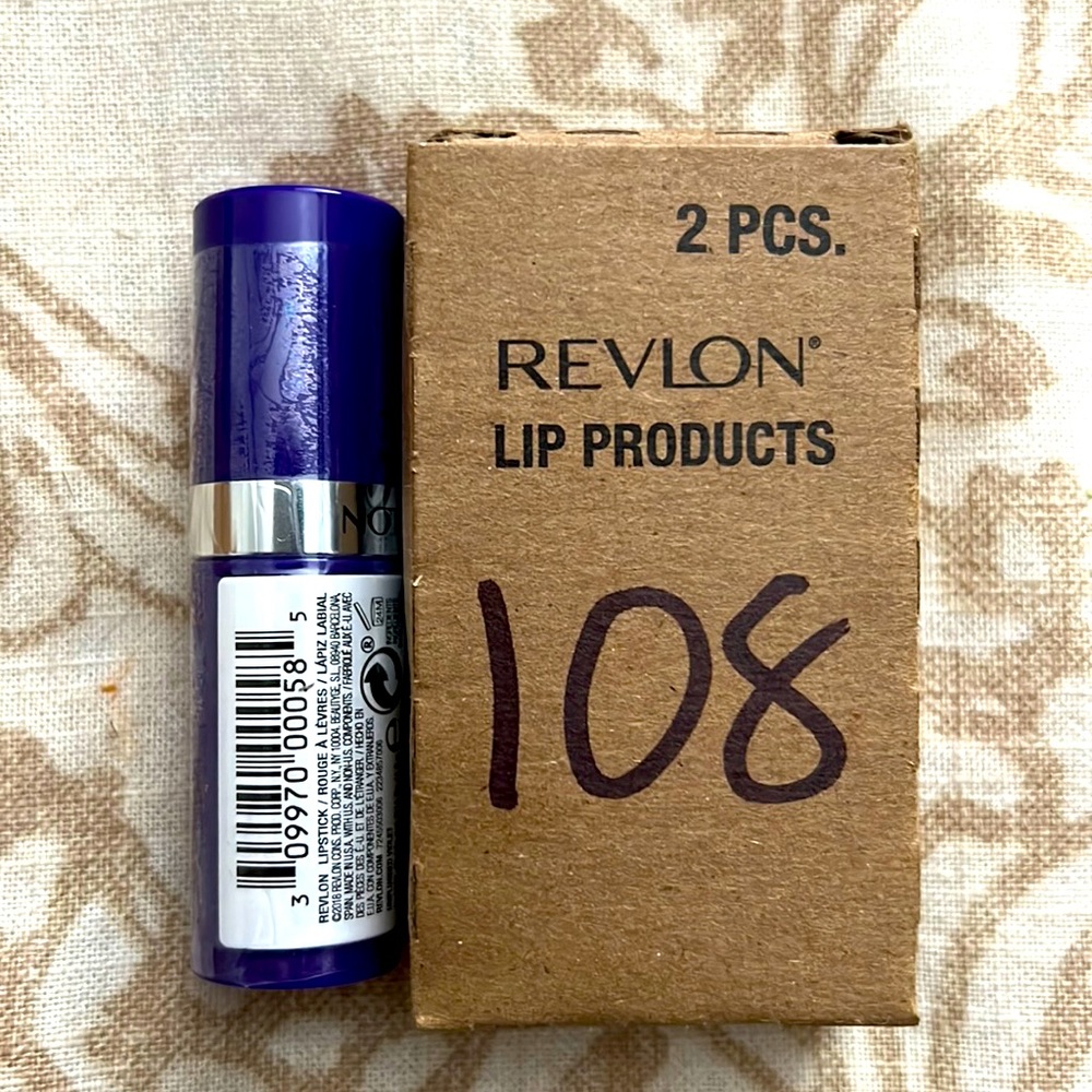Revlon Lipstick 108 Cobalt Charged 2 Pack NWT